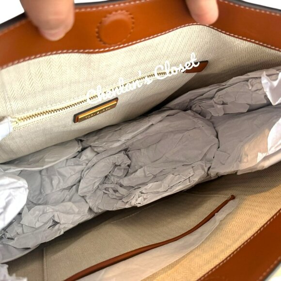 Tory Burch Metal Miller Slouchy Hobo With Long Strap Brown With Gold Hardware - Picture 9 of 16